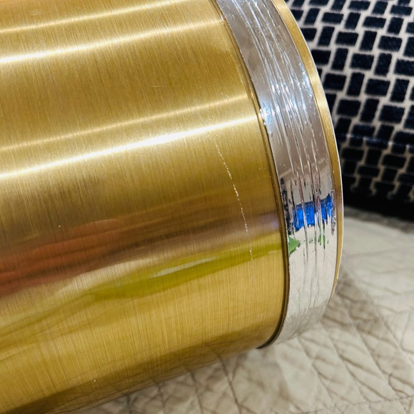 D6-RARE Vintage 1980's Gold & Silver ice bucket with Barware Utensils - Picture 9 of 13